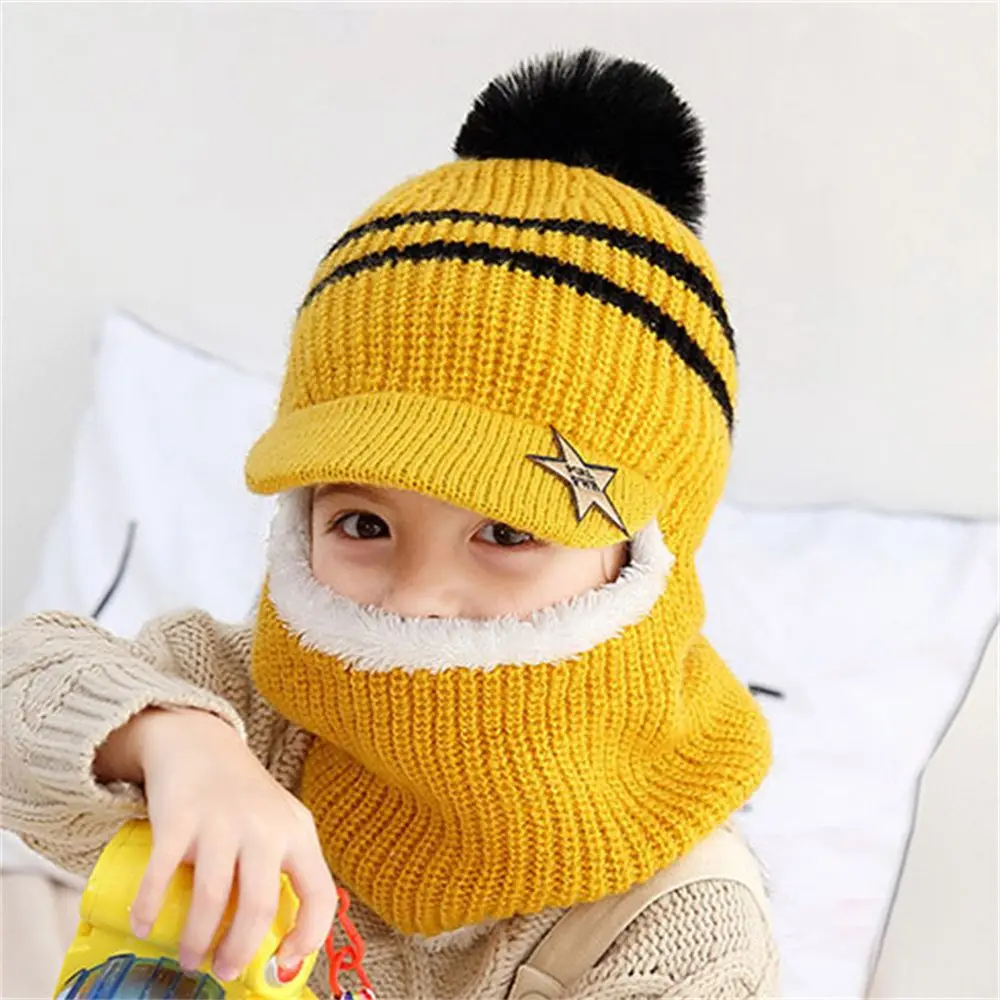 Gorro pasamontañas de lana con babero para niños – Invierno - imagen 5