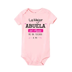 Body pelele verano bebé – Estampado la mejor abuela del mundo