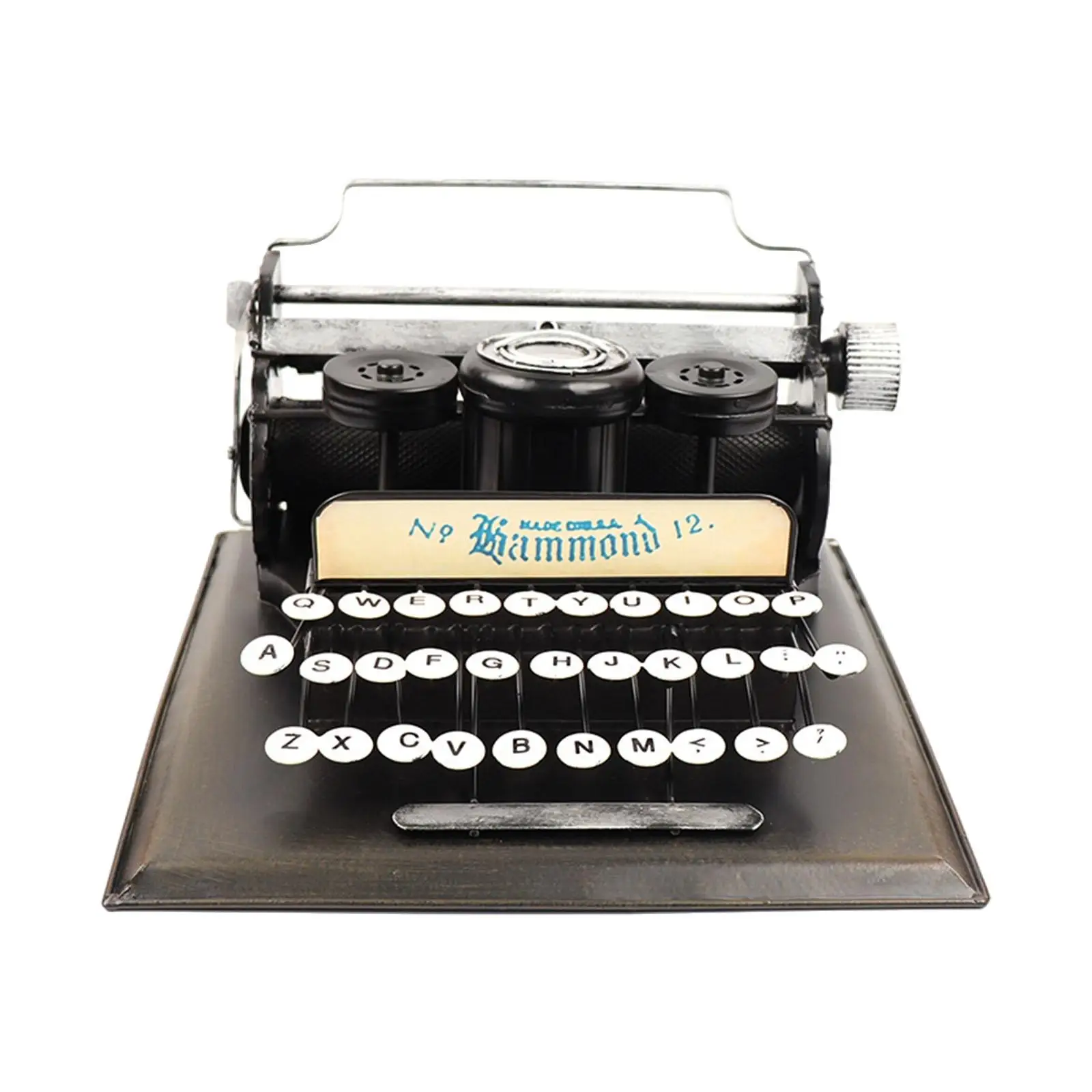 Retro Design Iron Typewriter Model Statue for Men Women Desktop Decoration Retro Design Iron Typewriter Model Statue for Men Women Desktop Decoration