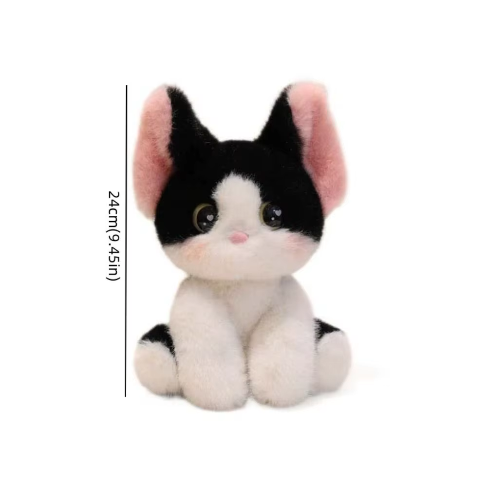 Peluche de gato sentado para decoración de hogar