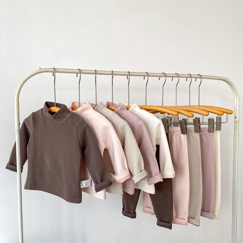 Pantalones cálidos de color liso para bebé niño y niña - imagen 4