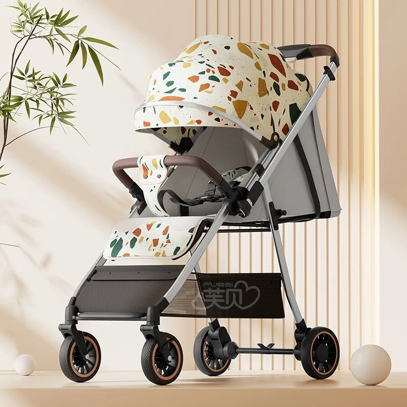 Cochecito bebé plegable con asiento reclinable y respaldo - imagen 4