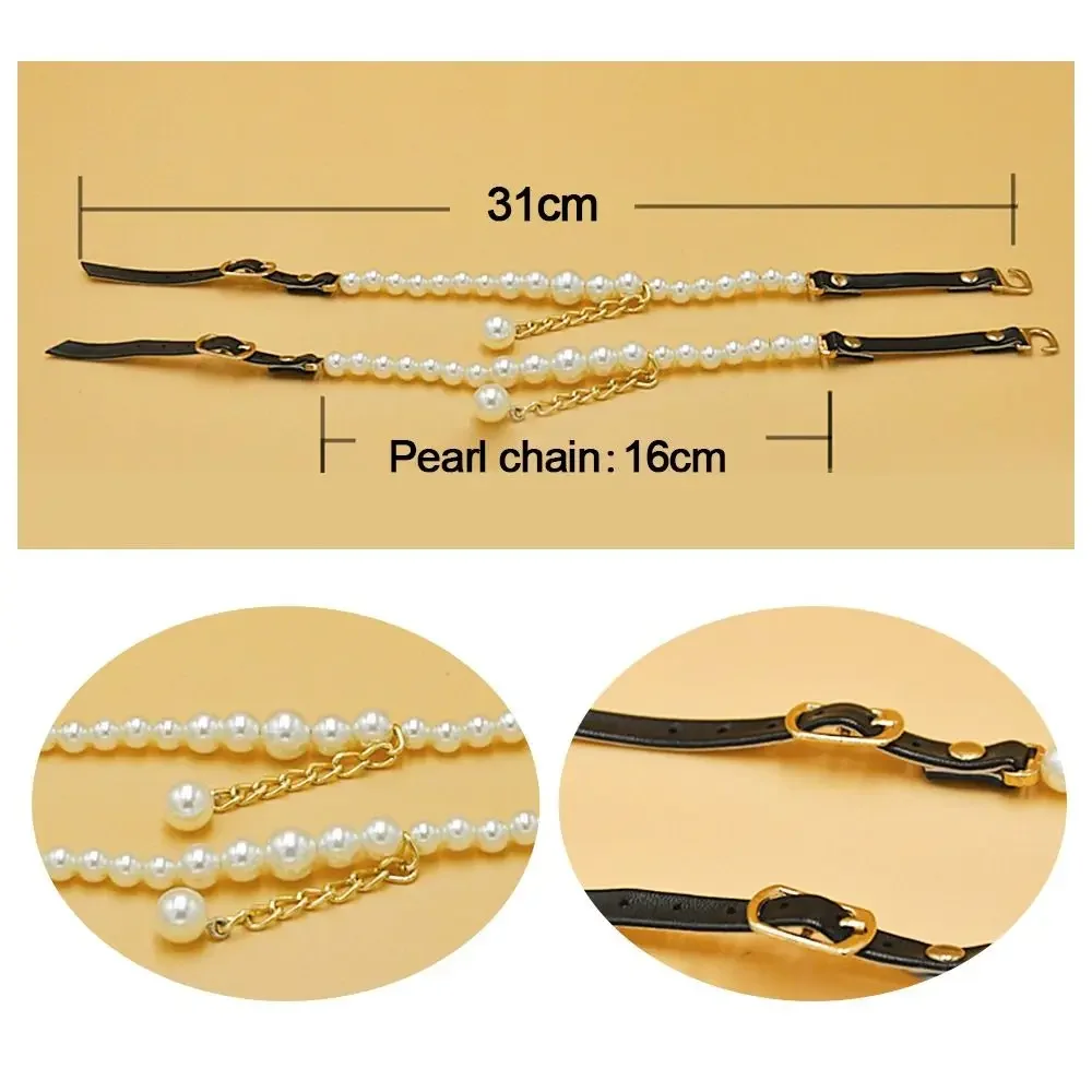 Cadena de tobillo con perlas para tacones altos en calzado mujer - imagen 2