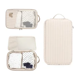 Bolsa de pañales de algodón para bebé – Organizador de viaje portátil