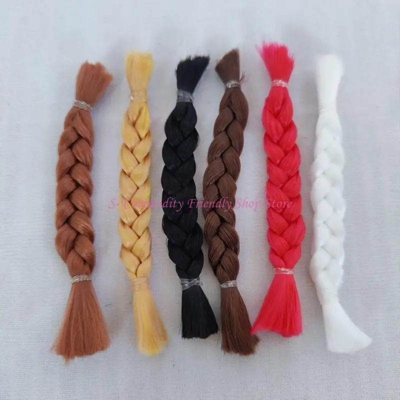 Peluca para muñecas rubia con cola de caballo y trenza - imagen 5
