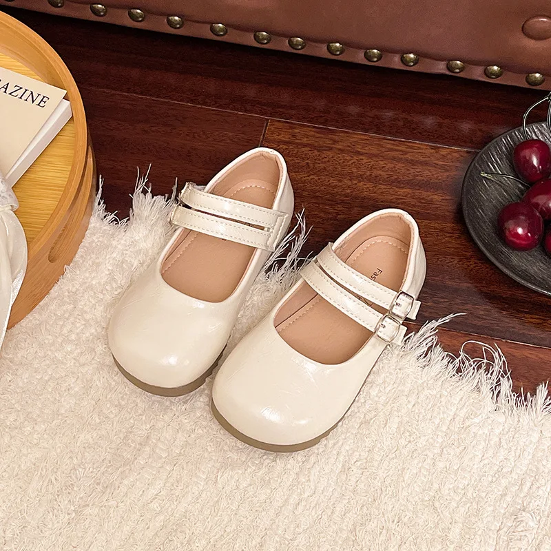 Zapatos de piel Mary Jane para niñas estilo princesa retro - imagen 4