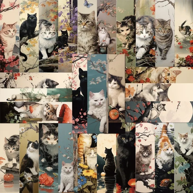 Marcapáginas de gato estilo japonés para niños y estudiantes - imagen 3