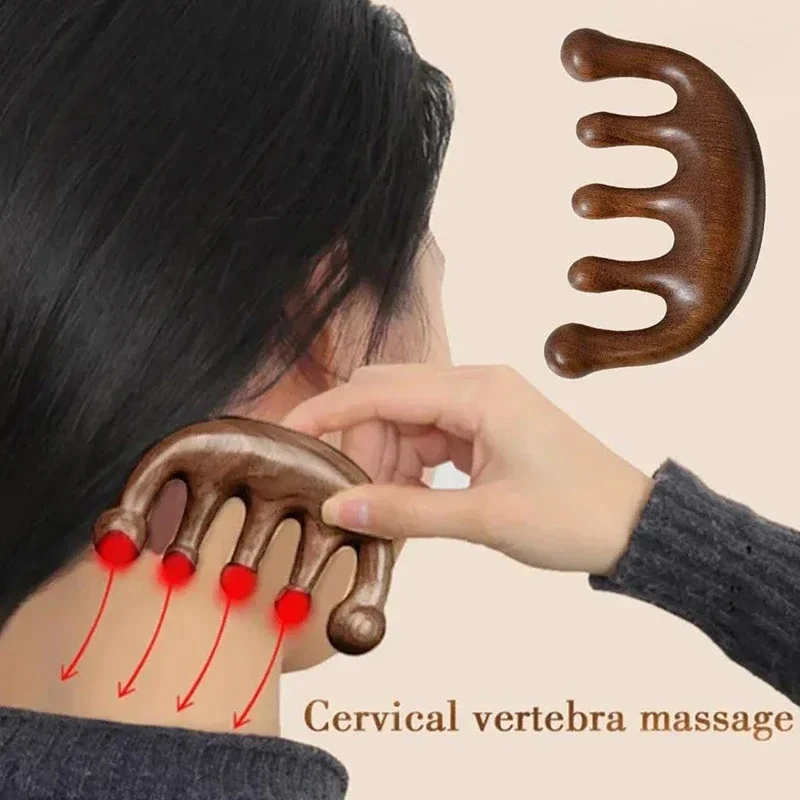 Peine massageador de sándalo para niños – Cuidado delicado del cabello infantil - imagen 3