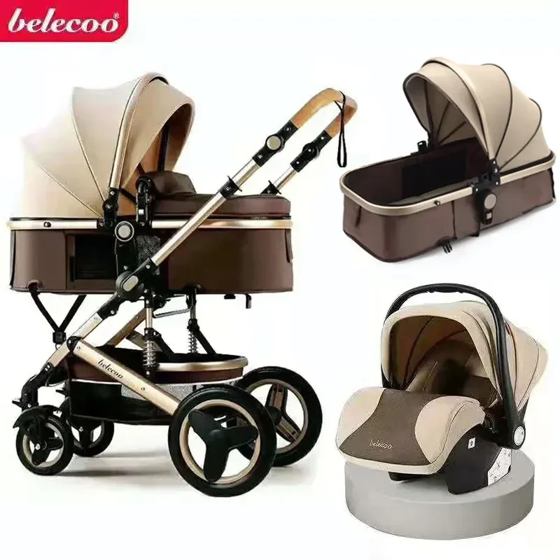 Cochecito 3 en 1 para bebé recién nacido – Plegable aluminio ligero - imagen 2