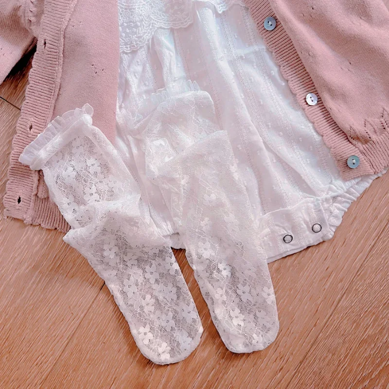 Calcetines verano niña – Encaje volantes estilo retro transpirable - imagen 4