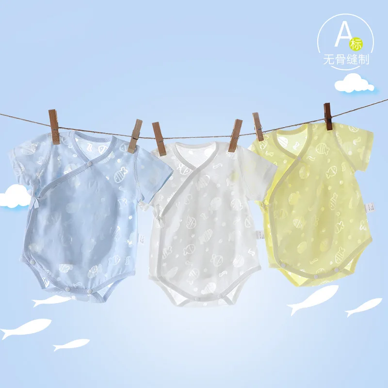 Pelele de verano suave y ajustado para bebé niña y niño