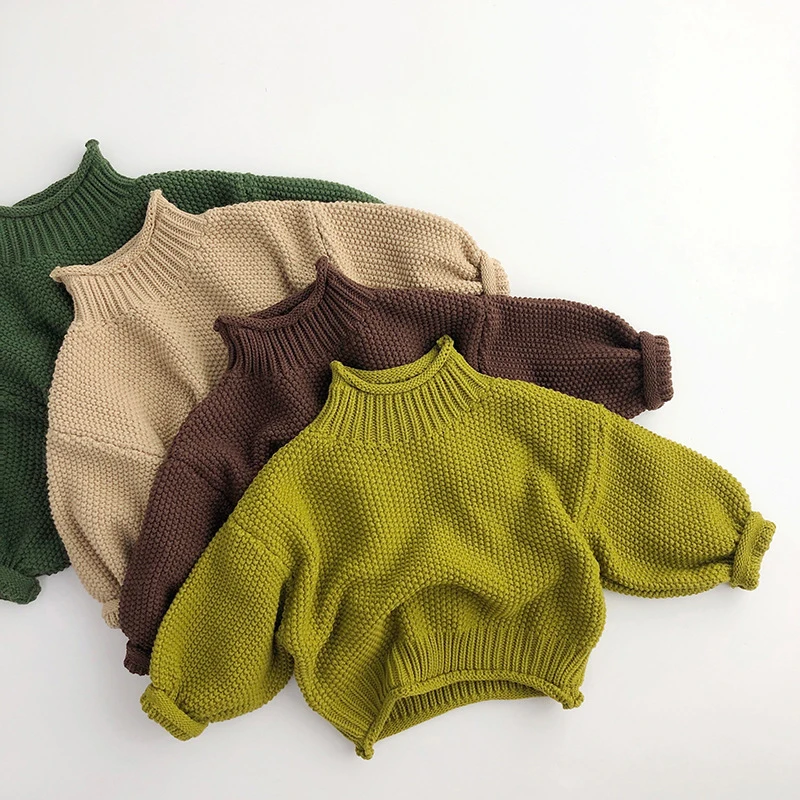 Jerséis de punto de invierno para niños – Cuello alto vintage