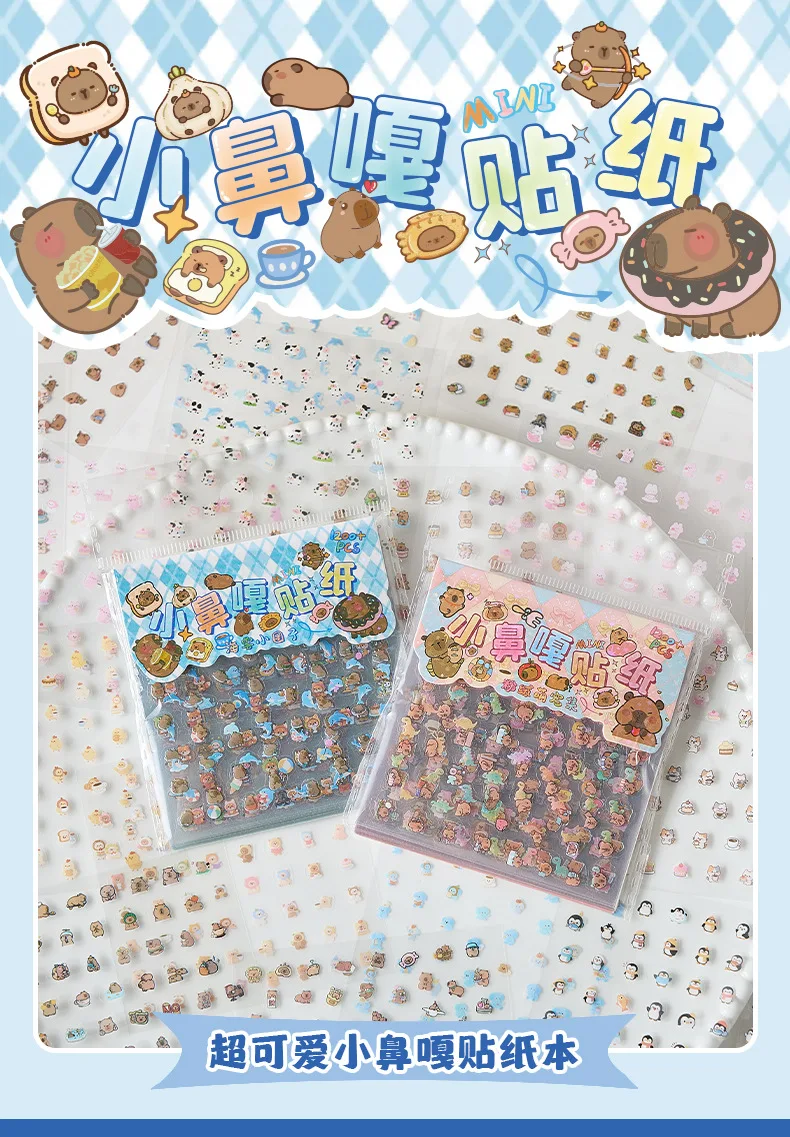 Pegatinas de mini cerdos para decorar cuadernos y álbumes