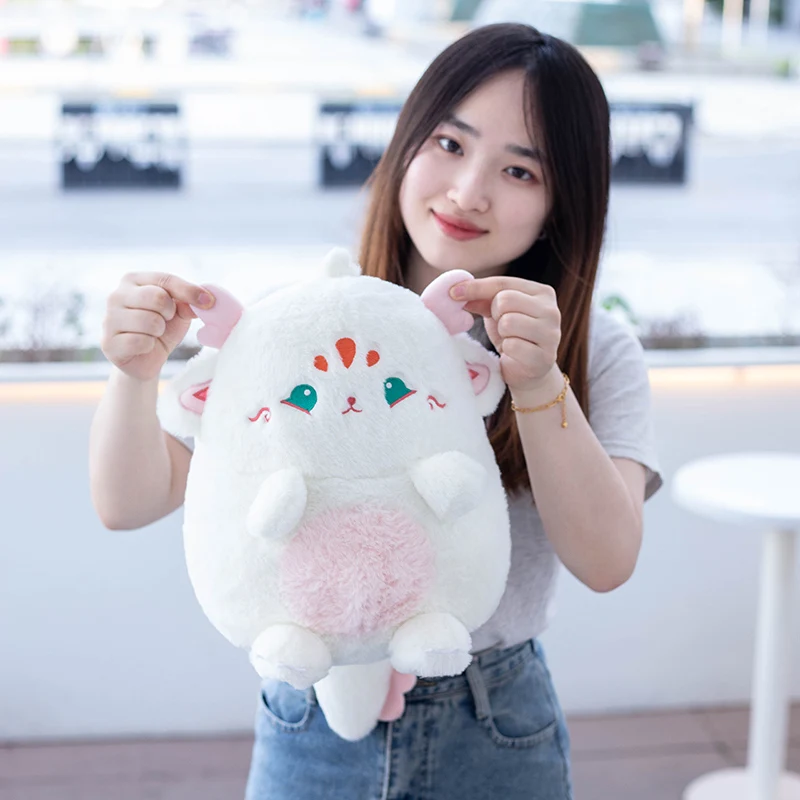 Peluche dinosaurio suave con ángel de alas voladoras para Navidad