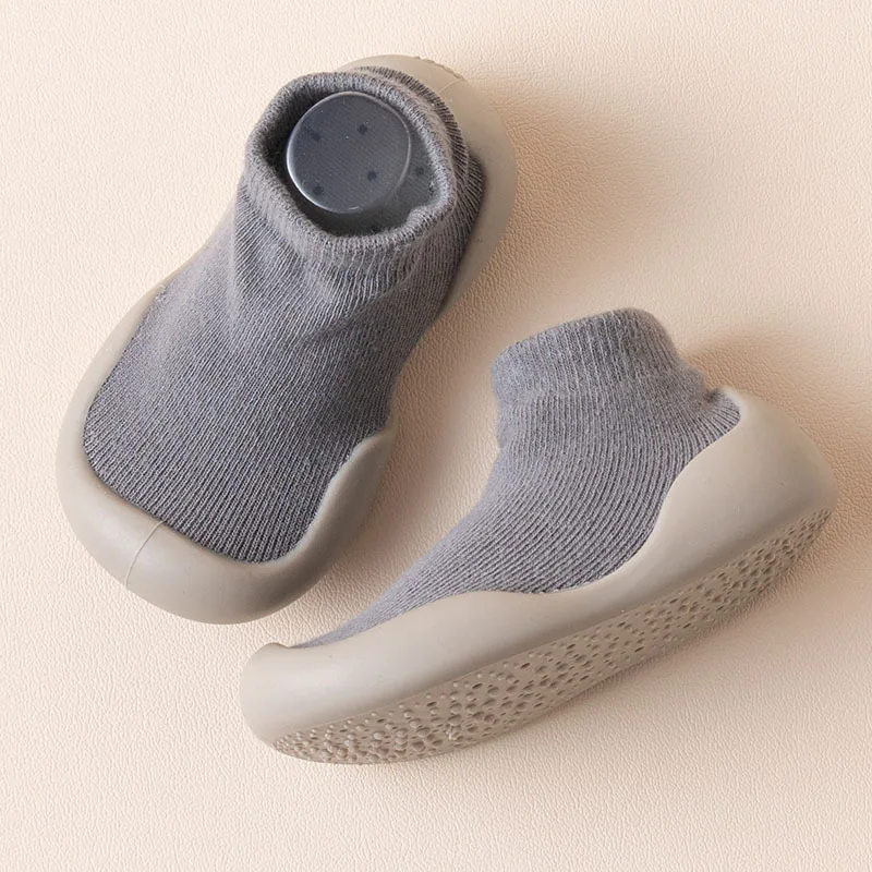 Botines antideslizantes de bebé de punto suave, recién nacido