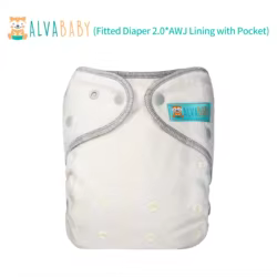 ALVABABY Pañal de tela reutilizable de bambú – Ajustable con bolsillo para bebé