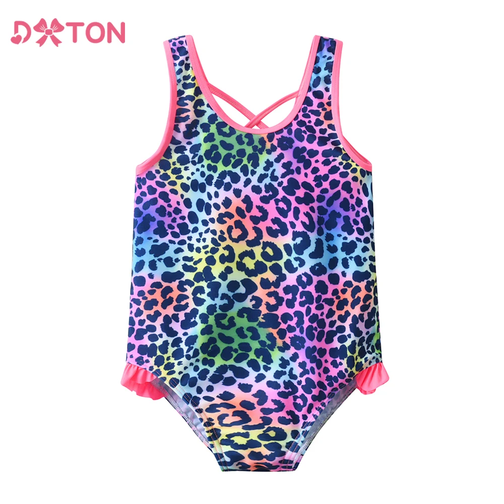 DXTON bañador de una pieza con chaleco para niñas – secado rápido - imagen 3