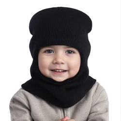 Gorro pasamontañas de invierno con bufanda integrada para bebé