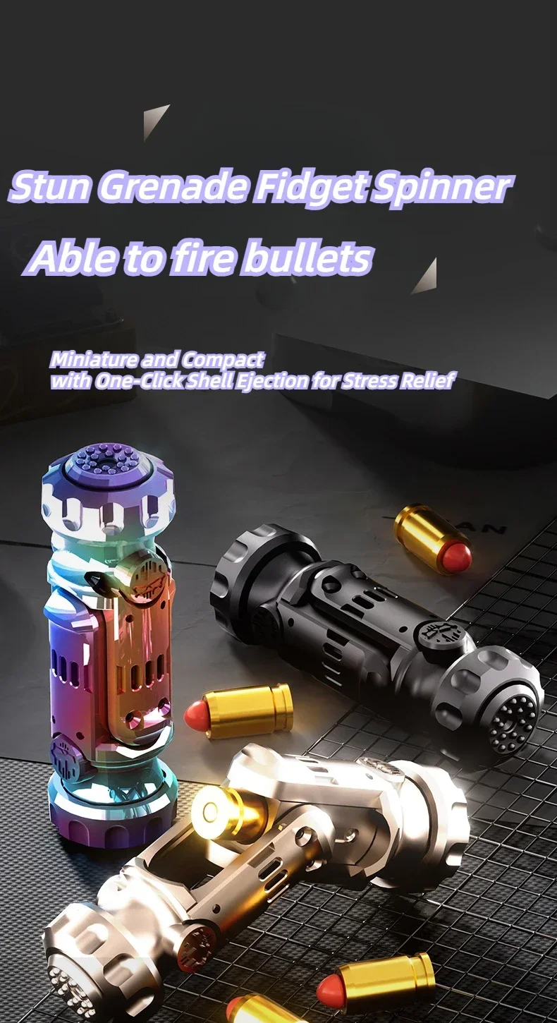 Stun Grenade Fidget Spinner Pistola en miniatura vista frontal
