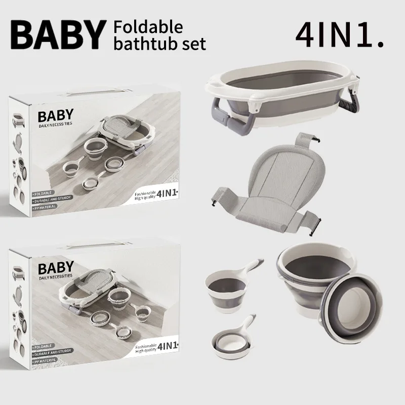 Bañera para bebés plegable con asiento incorporado