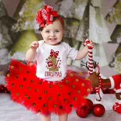 Body navidad manga corta para niña – Color pastel