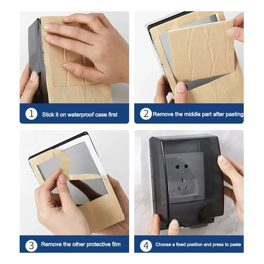 Tapa autoadhesiva para enchufe eléctrico estanca con protección baño - imagen 2