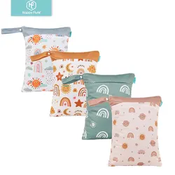Bolsa de pañales impermeable de neopreno con cremalleras