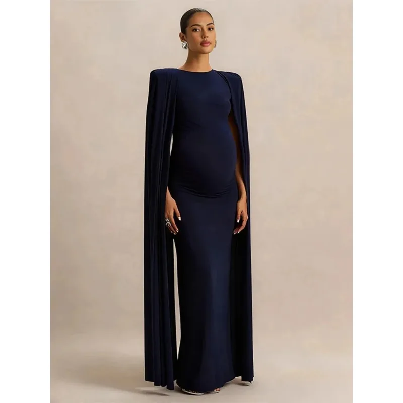 Vestido de embarazo con capa para sesión fotográfica multicolor - imagen 3