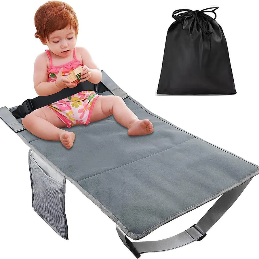 Hamaca de viaje infantil con reposapiés y bolsa de almacenaje portátil