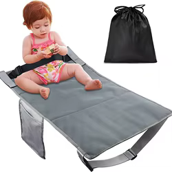 Hamaca de viaje infantil con reposapiés y bolsa de almacenaje portátil