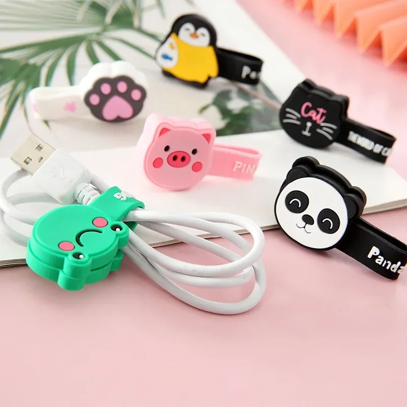 Organizador magnético de cables para escritorio con clips y envoltura - imagen 5