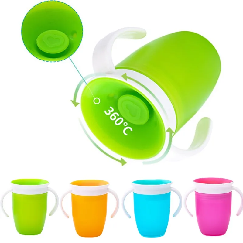 Taza de aprendizaje para bebé con mango doble y tapa antifugas - imagen 3