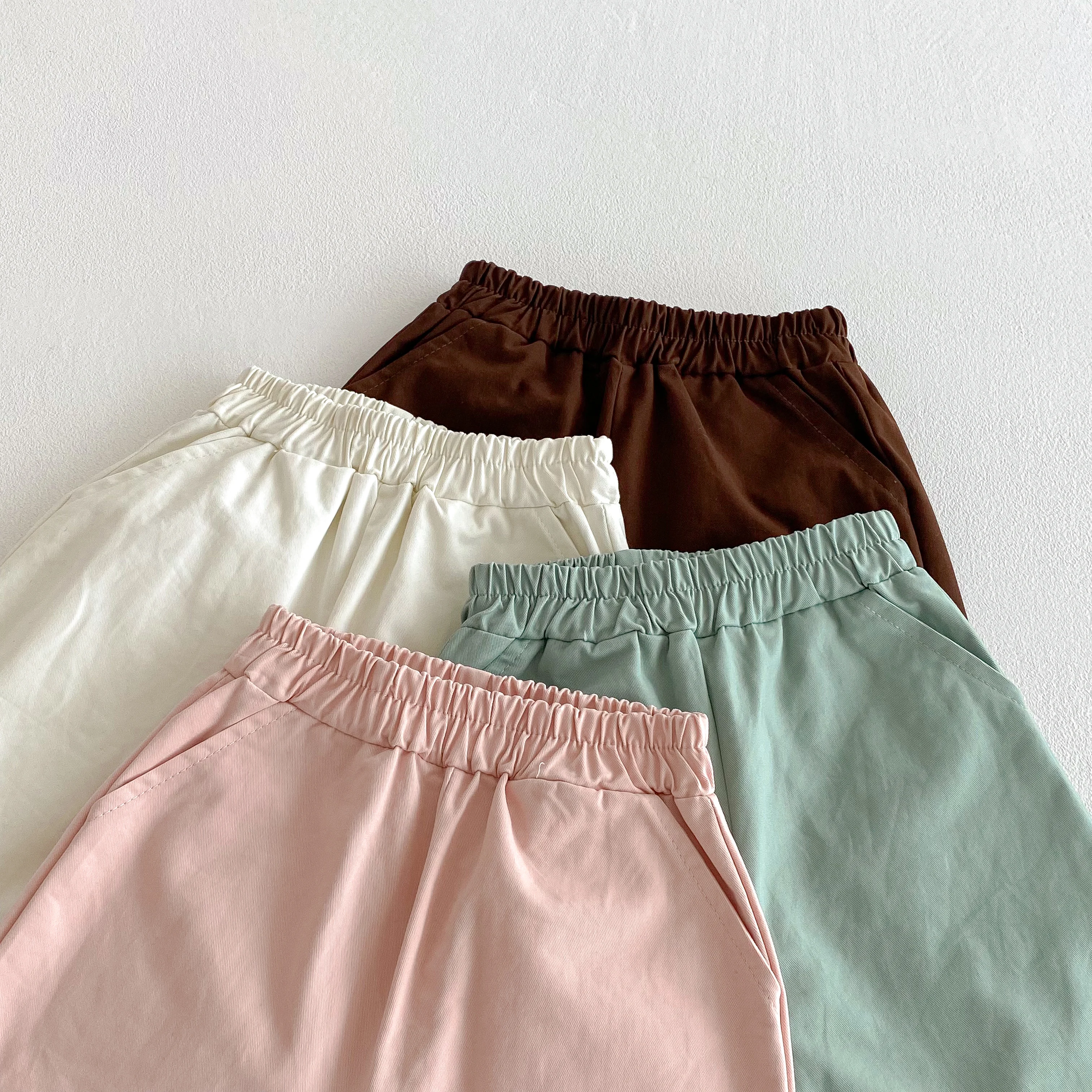 Pantalones para niños con bolsillo y cintura elástica primavera-verano - imagen 4