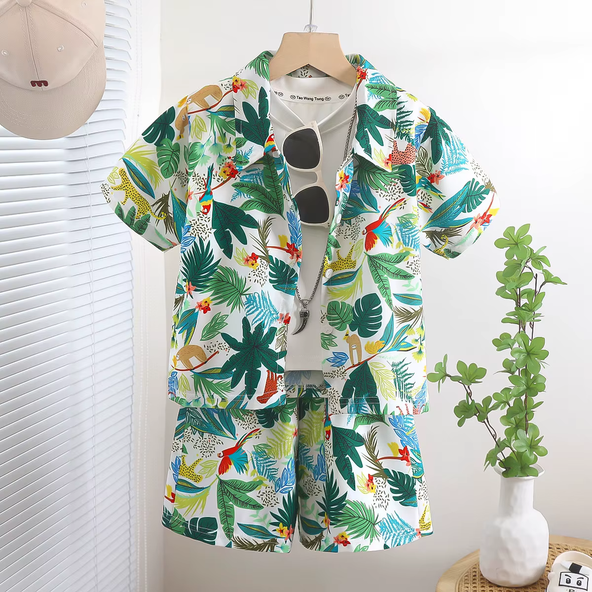 Somenie conjunto verano niño camisa corta y pantalón – vacaciones - imagen 5