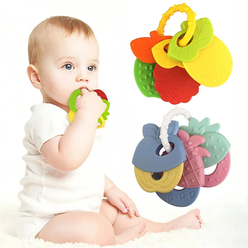 Pegamento para dientes de silicona con forma fruta bebé - imagen 5