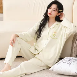 Pijama maternidad de algodón manga larga otoño