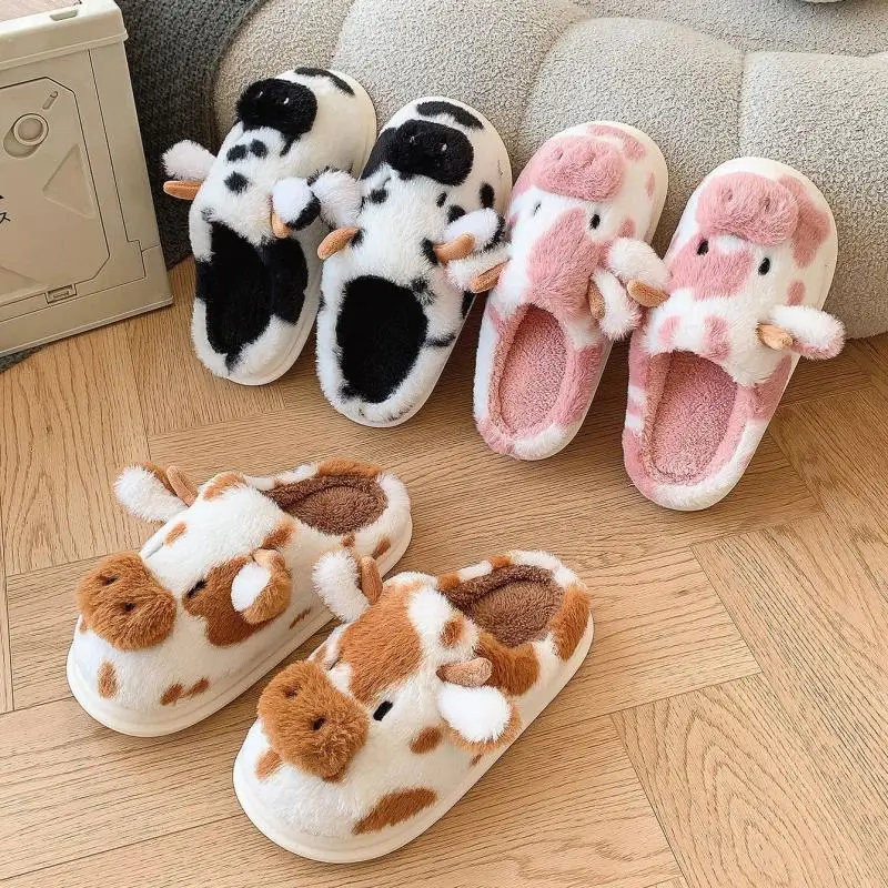 Zapatillas de casa mullidas con felpa y plataforma para invierno