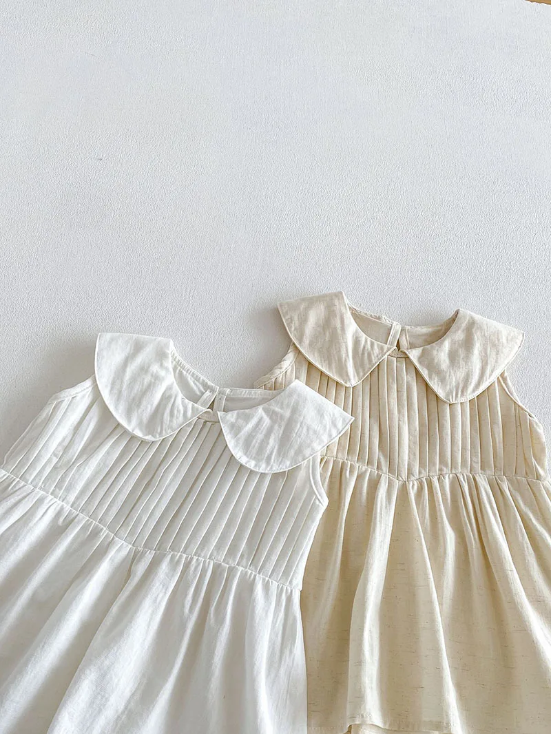 Vestido de verano algodón sin mangas para bebé niña - imagen 5
