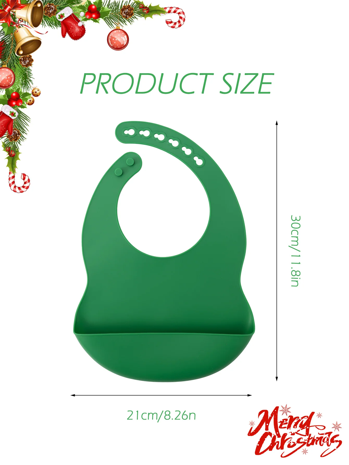 Babero de silicona impermeable ajustable sin BPA para bebé - imagen 5