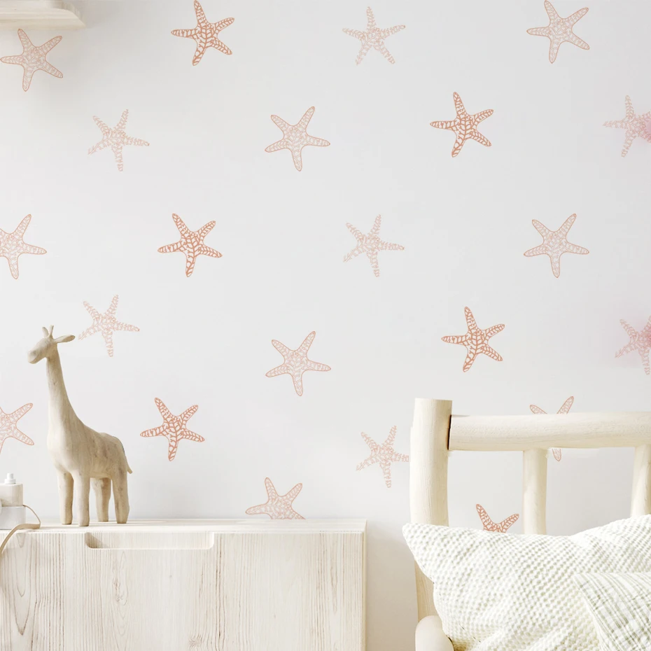 Pegatinas murales estrella de mar boho para habitación infantil