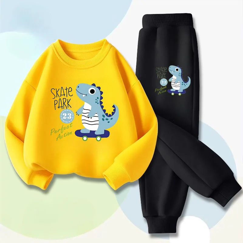 Conjunto niño de dinosaurio: pantalón largo y jersey - imagen 2