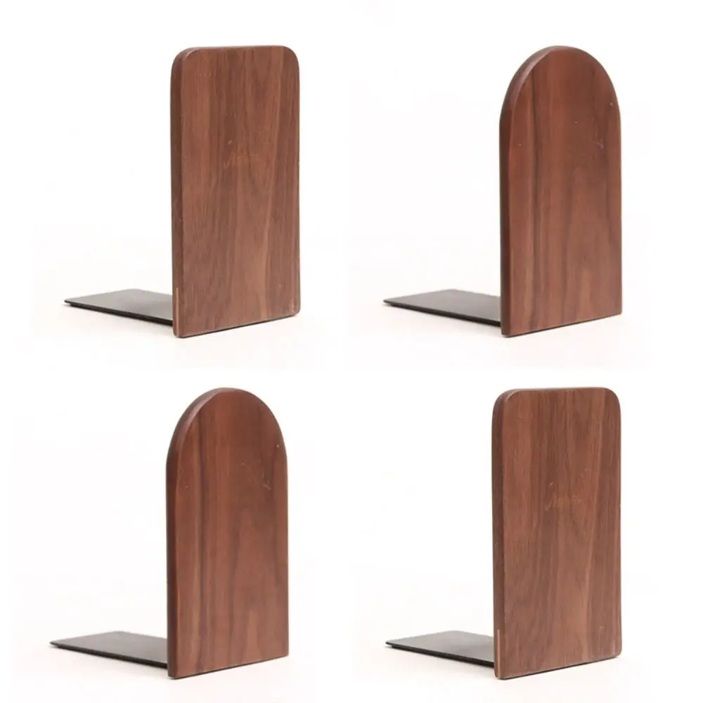 Sujetalibros de madera natural resistentes para escritorio y libros