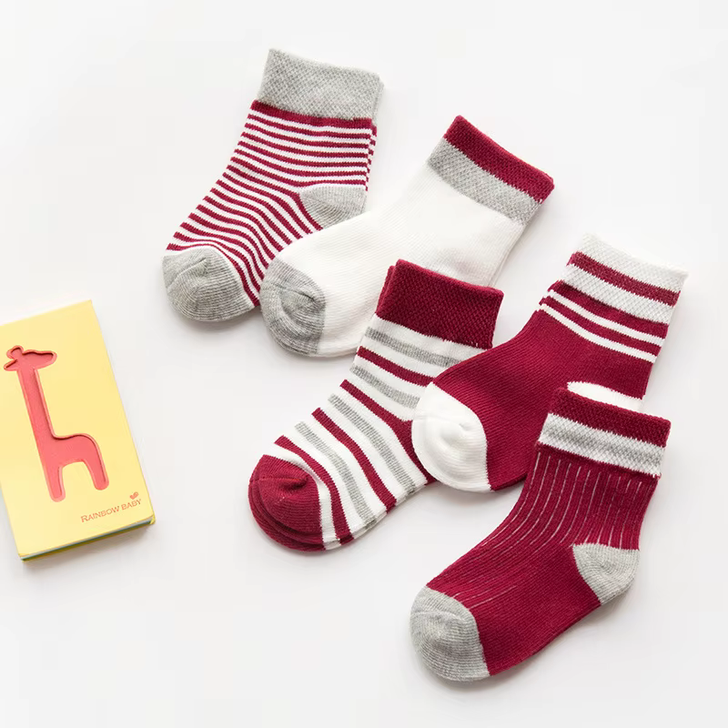 Calcetines altos de algodón para bebés y niños – unisex suaves