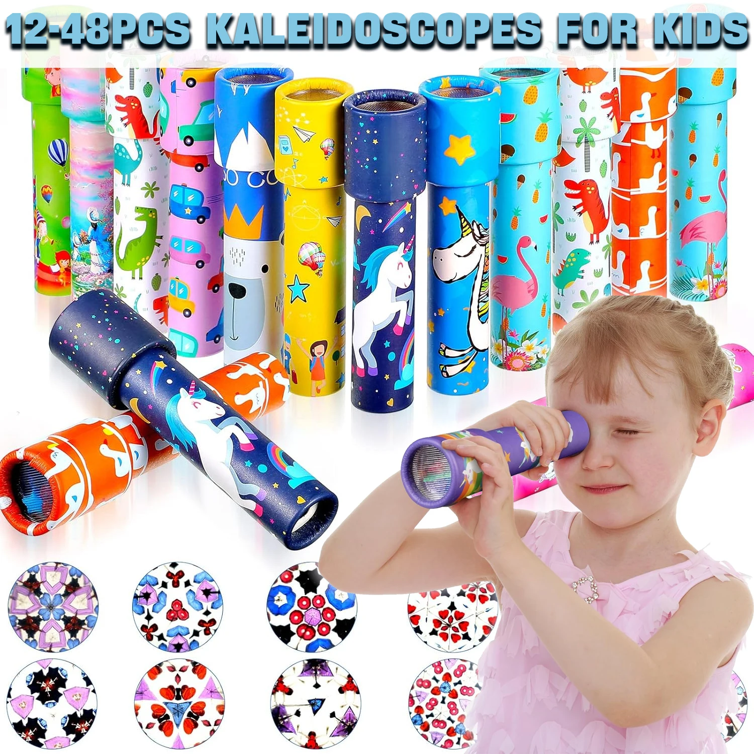 Caleidoscopio vintage educativo clásico para niños en fiesta