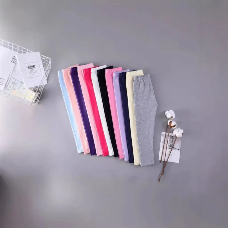 Leggings de algodón hasta el tobillo para niña multicolor - imagen 4