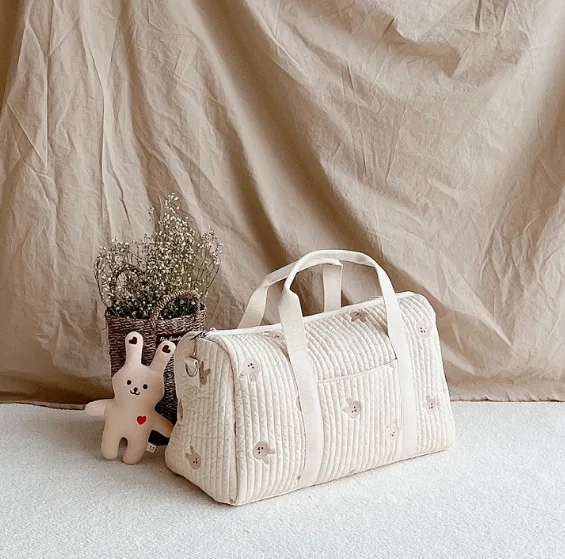 Bolsa de pañales impermeable gran capacidad con varios bolsillos - imagen 5
