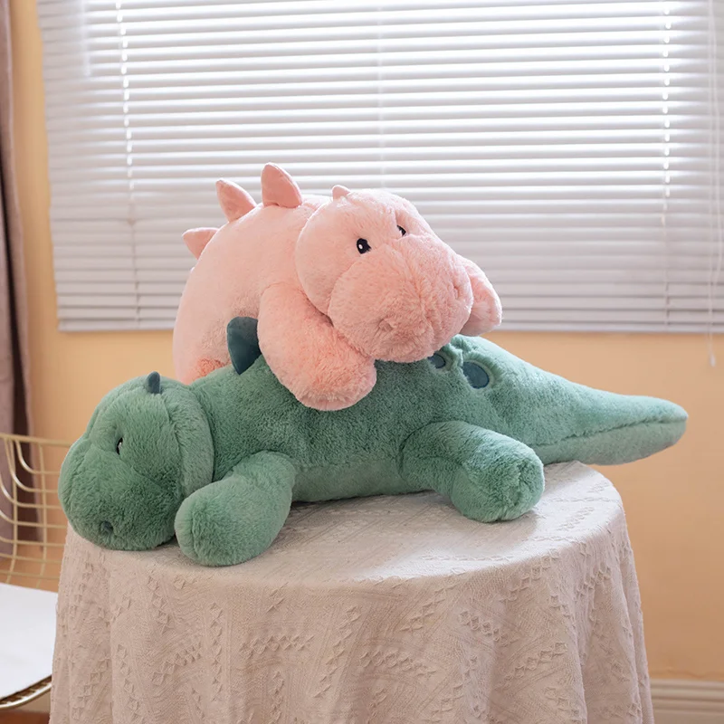 Peluche de dinosaurio verde suave, almohada infantil para regalo - imagen 2