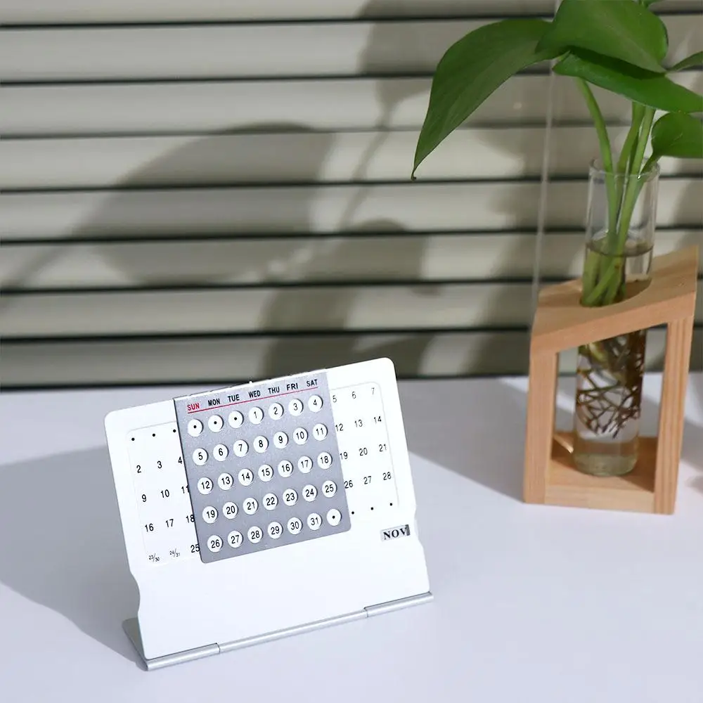 Calendario de escritorio perpetuo de aluminio para planificar - imagen 4