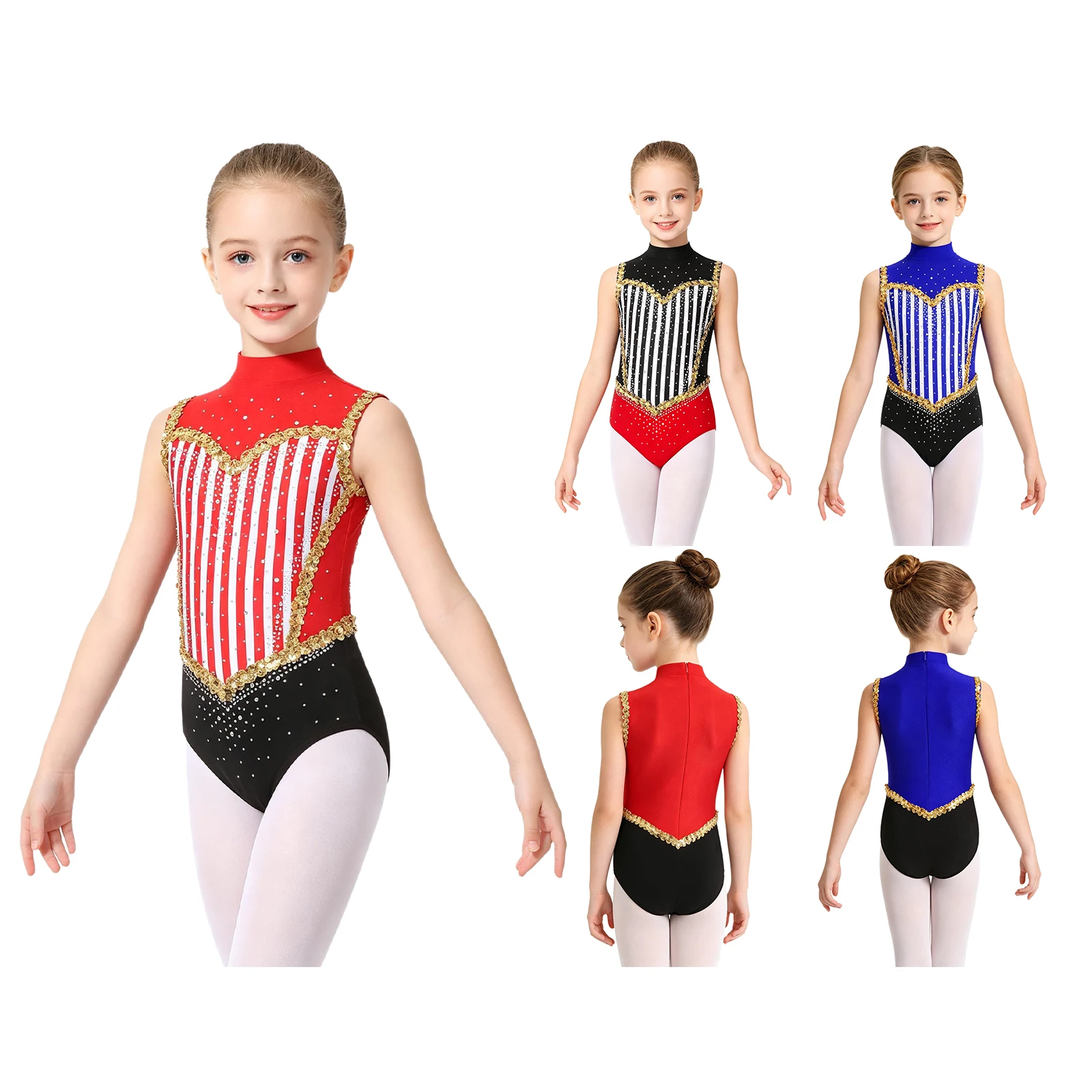 Kinderen maillot de ballet sin mangas para niñas con purpurina - imagen 2