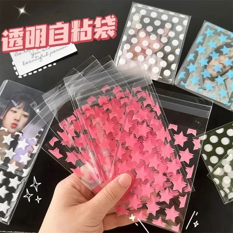 Bolsas transparentes autoadhesivas de PVC con estrellas para álbumes - imagen 2